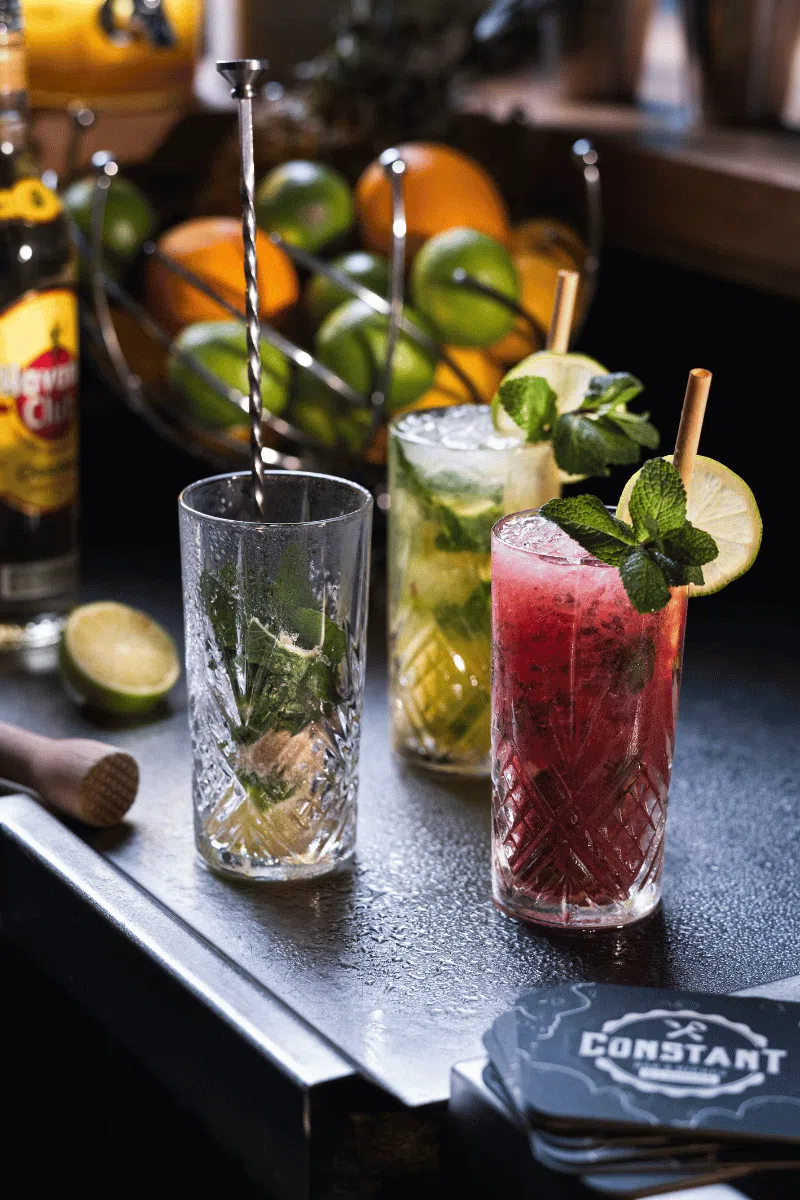 Les mojitos classiques et passion Constant bar