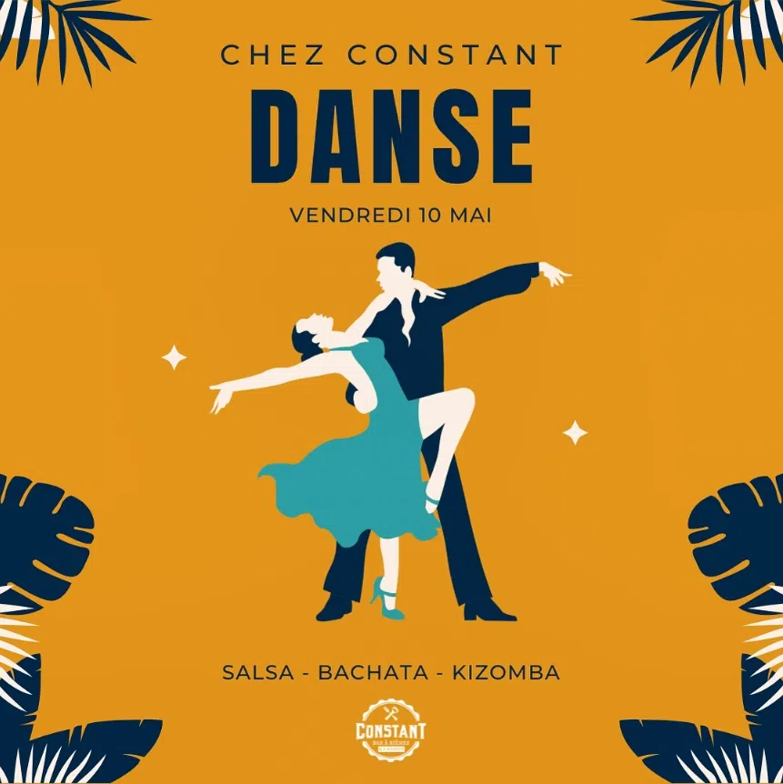 Soirée salsa bachata kizomba Vendredi 10 Mai 2024 Constant bar Lanester